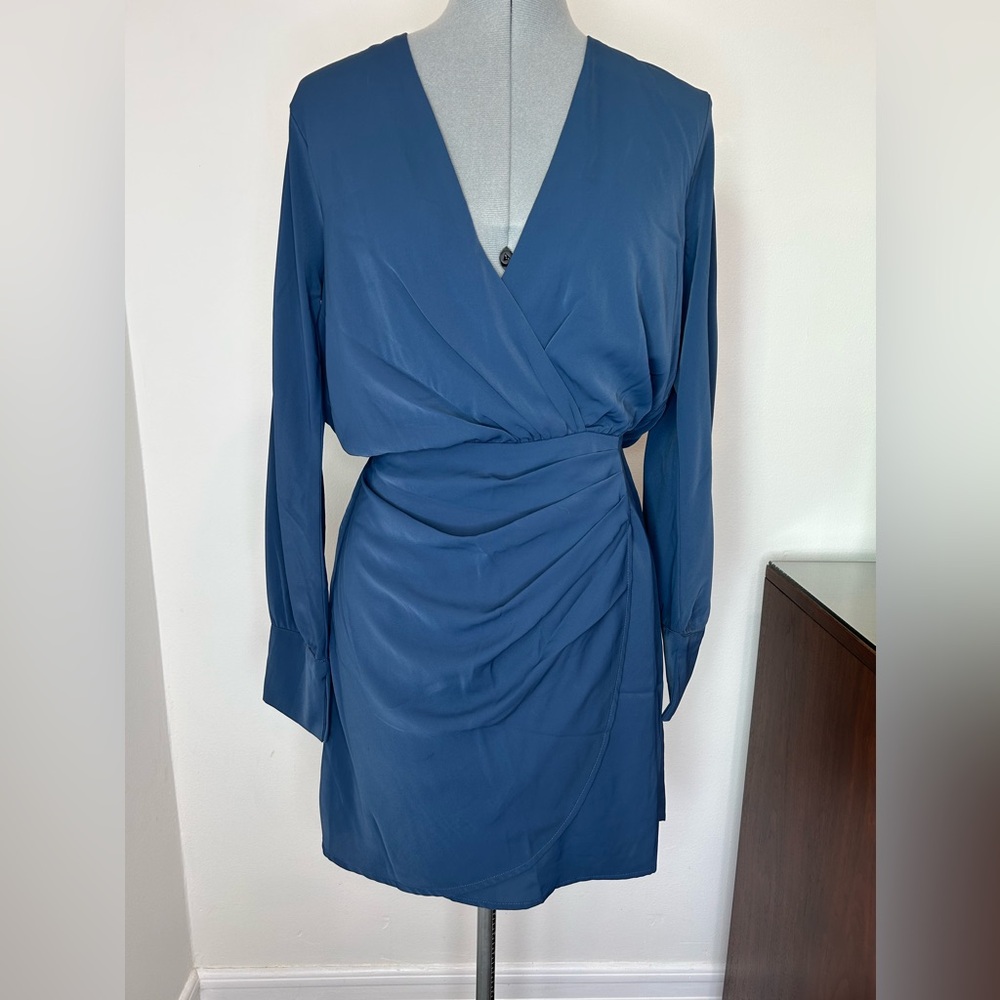 ABERCROMBIE & FITCH - Long Sleeve Draped Mini Dress Size S - Picture 4 of 13